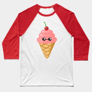 Kawaii Ice Cream Cone Baseball T-Shirt